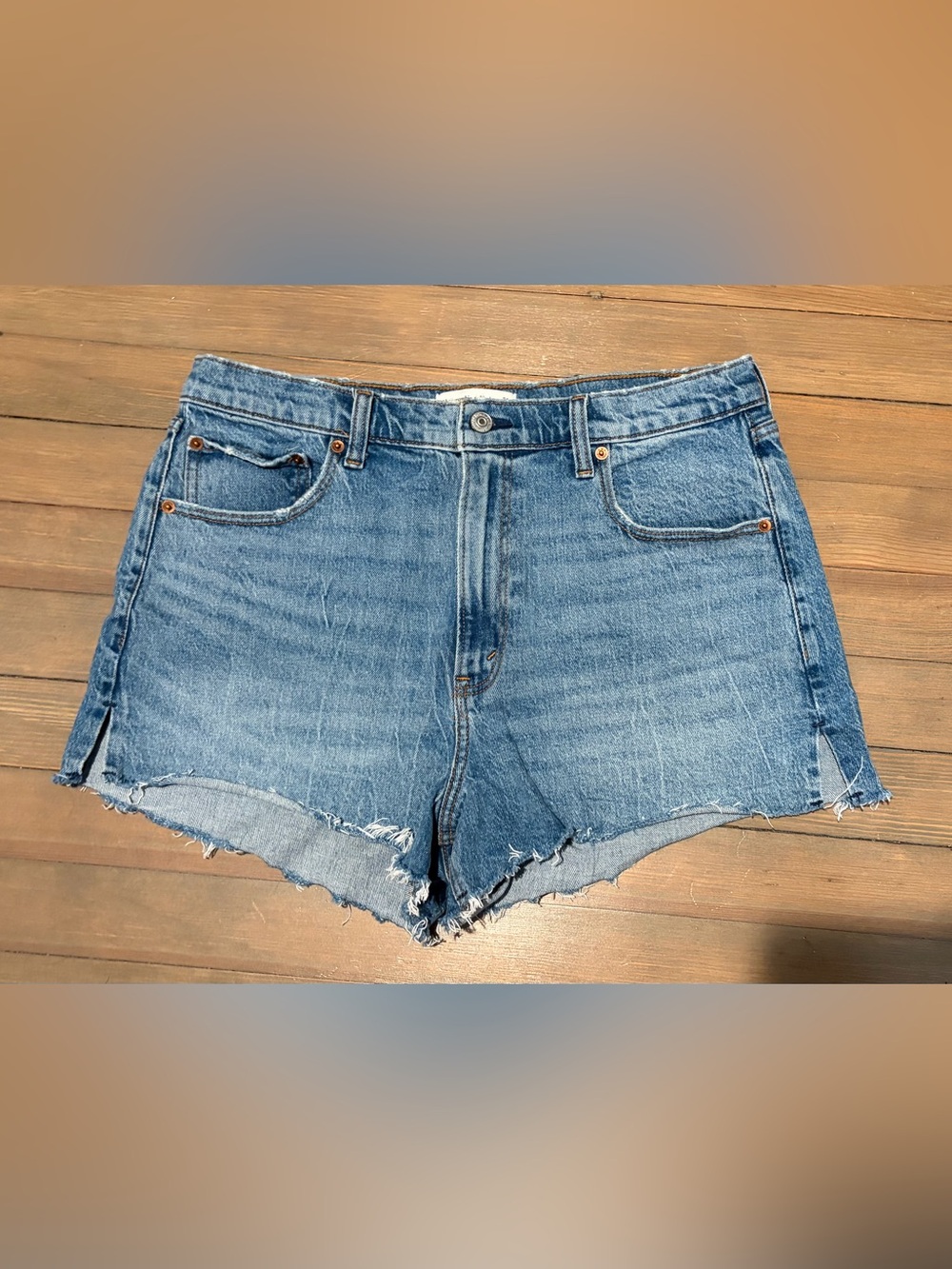 Abercrombie & Fitch High-Waist  Denim Cutoff Shorts - size 31